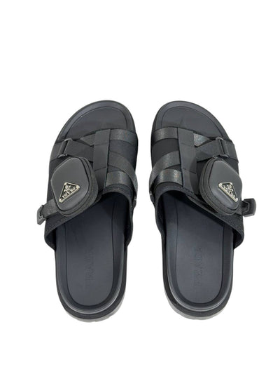 Prada Tactical Pocket Slides – Black Utility Luxury 🖤⚡