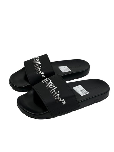 OFF-WHITE Slides – Black Logo Edition 🖤⚡