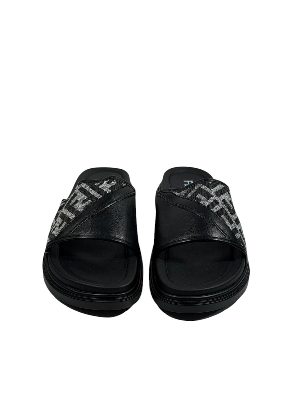 FENDI Luxury Slides – Black FF Edition 🖤✨