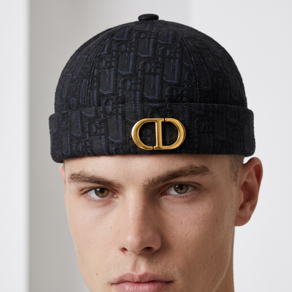 🧢✨ Christian Dior Oblique Black Docker Cap