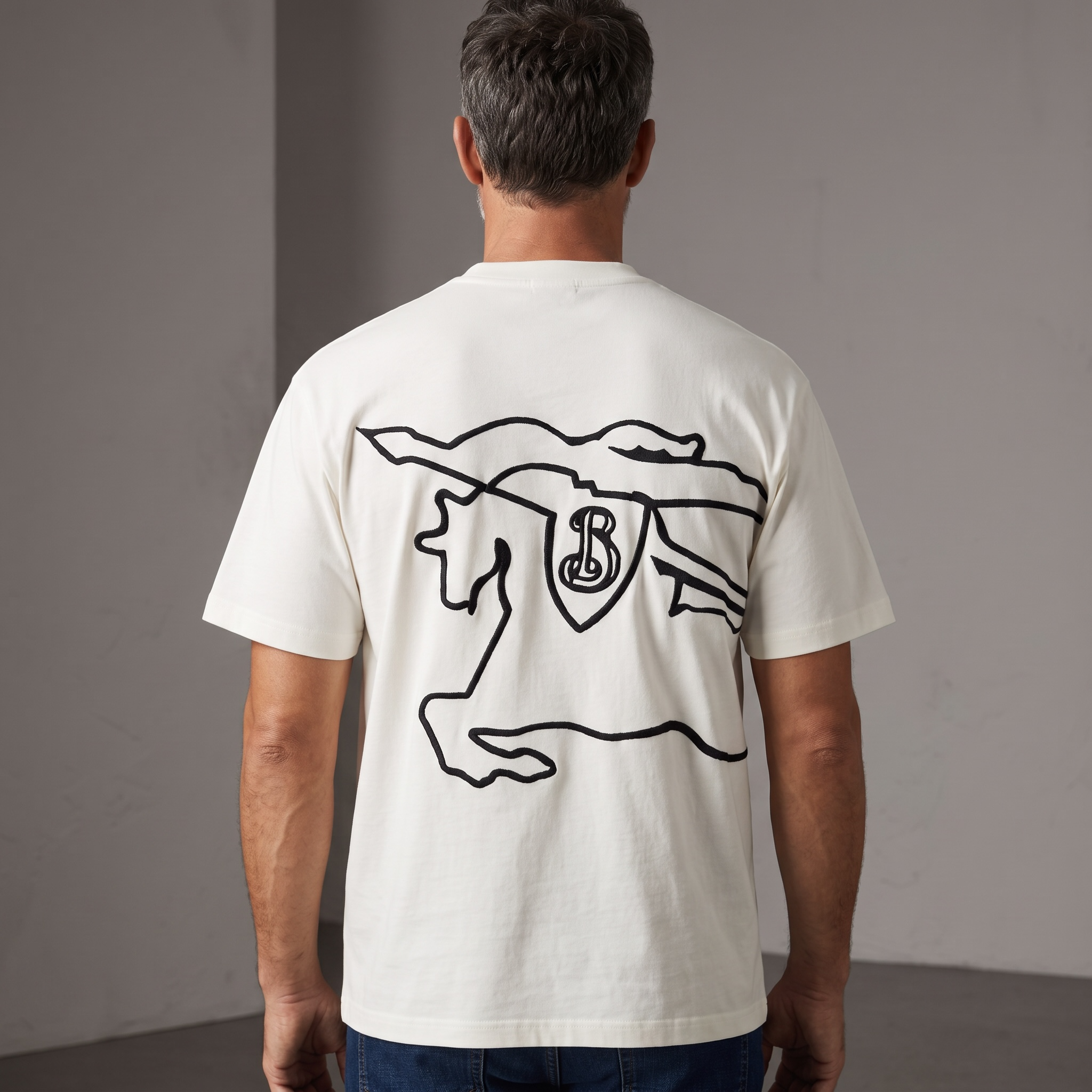 Burberry Graphic Cotton T-Shirt – White