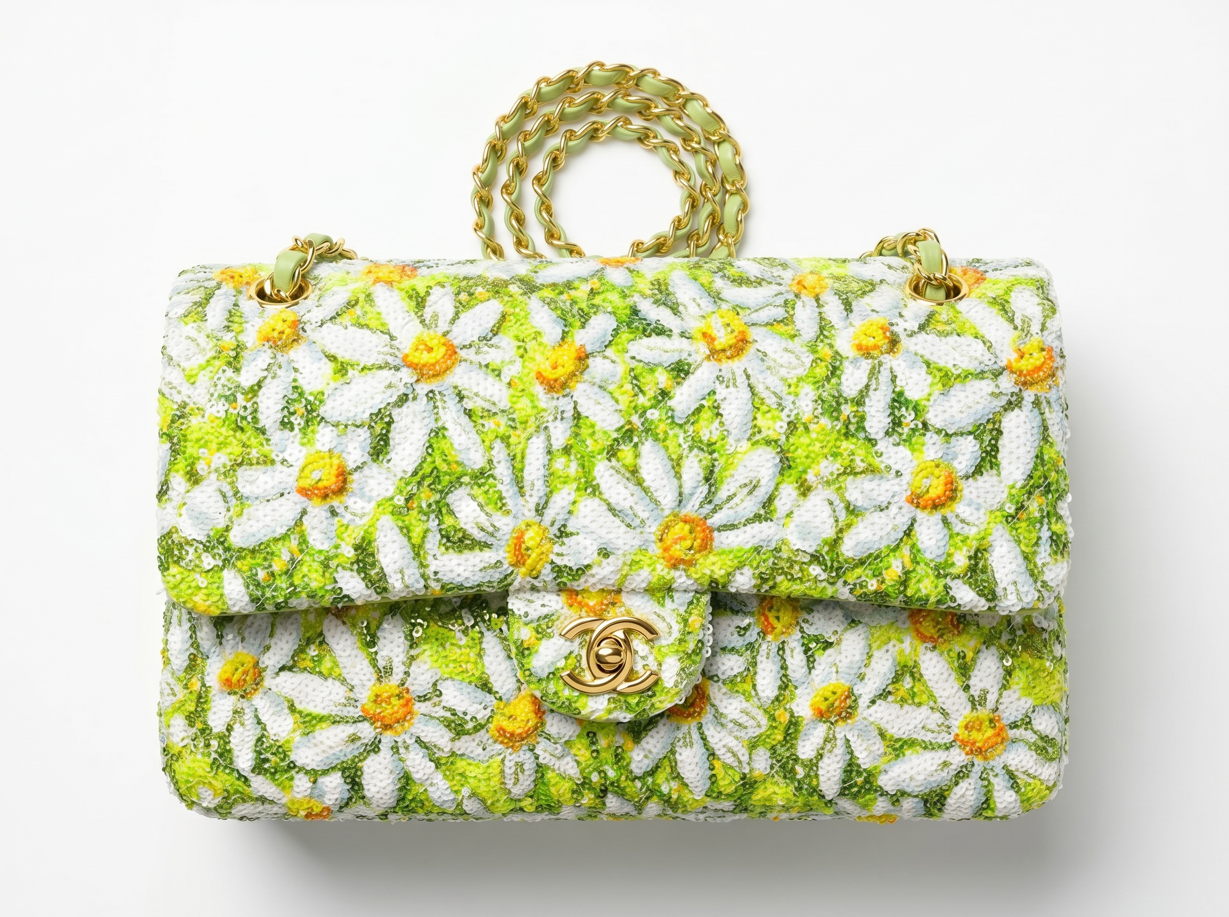 🌼 Chanel Daisy Bloom Classic Flap Bag 🌼