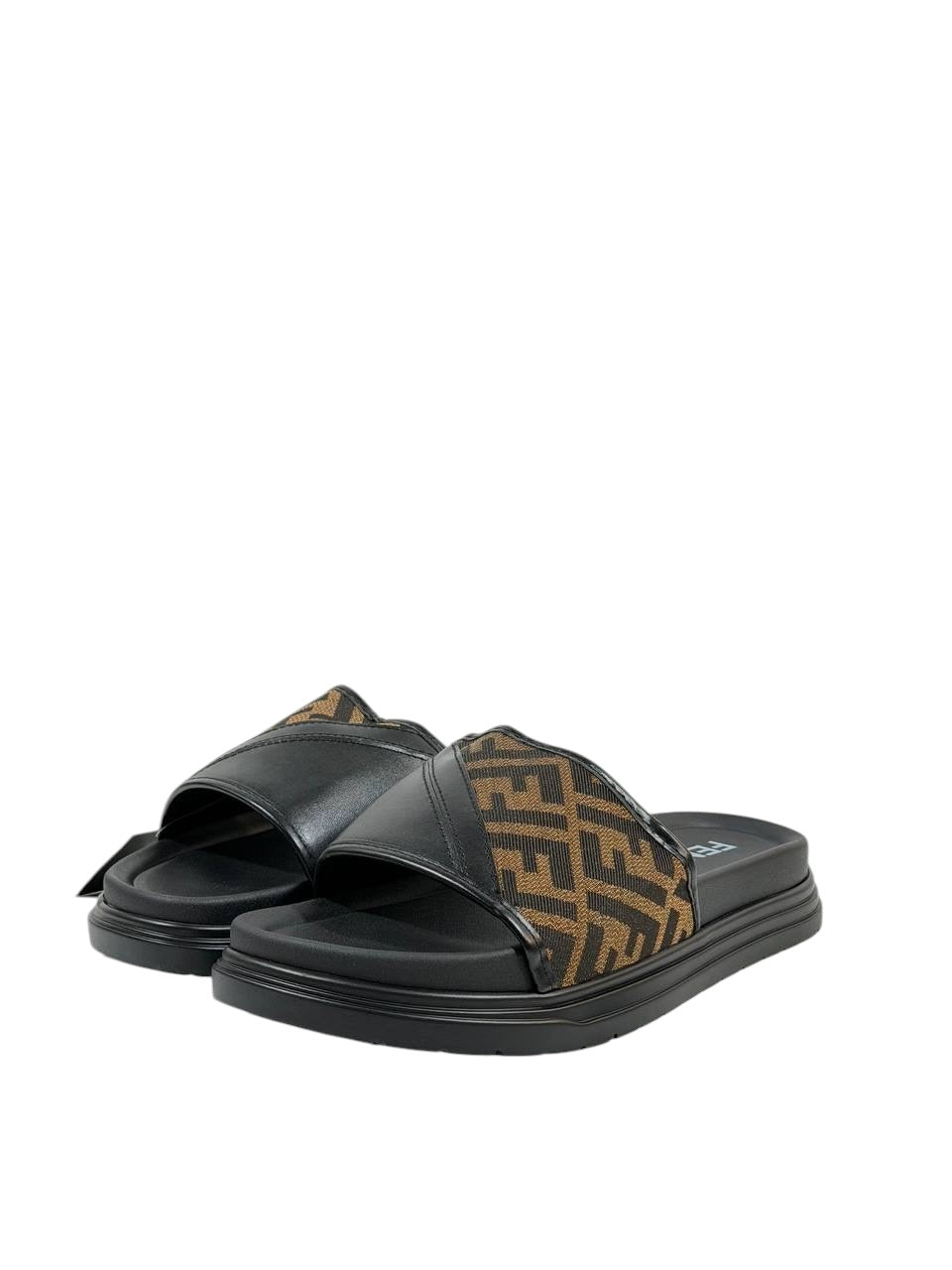 FENDI Luxury Slides – Brown FF Monogram Edition 🤎✨