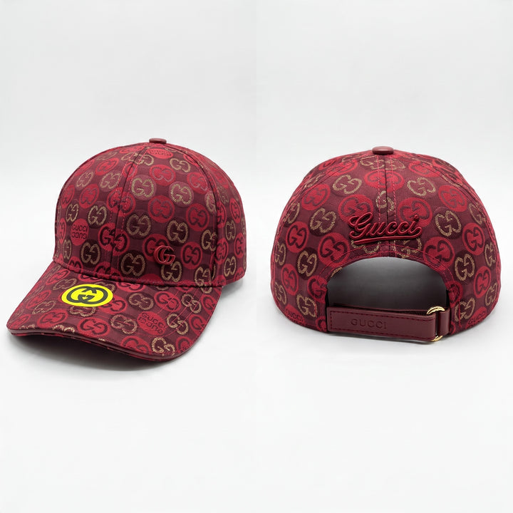 Gucci GG Baseball Cap – Monogram Red/Gold