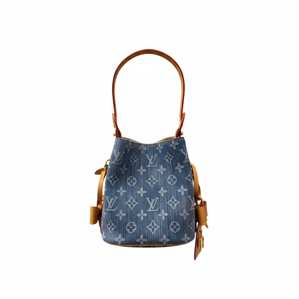👜✨ Louis Vuitton Monogram Denim Bucket Bag ✨💙