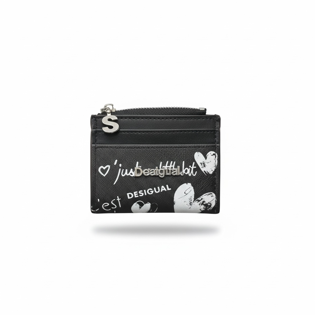 🖤 Desigual Love Script Wallet & Card Holder Set 🤍✨