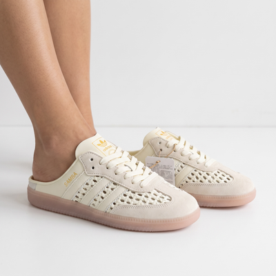 Adidas Samba Mule – Cream Woven Slip-On 👟
