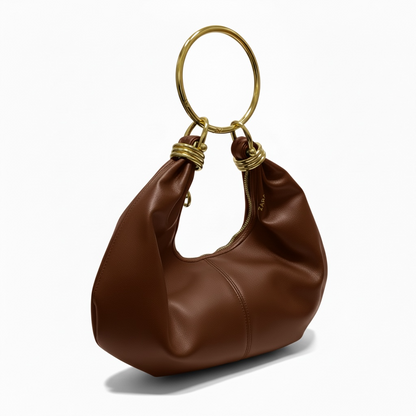 ZARA Brown Ring Handle Shoulder Bag 🤎✨