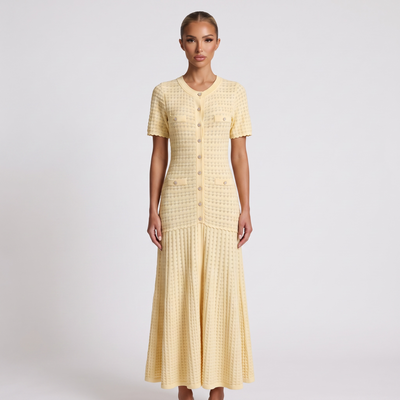 💛 Sandro Textured Knit Midi Dress one size