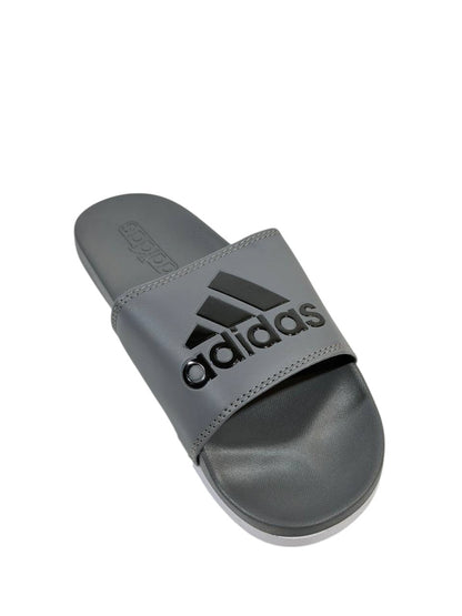 ADIDAS Slides – Grey Logo Edition 🩶⚫