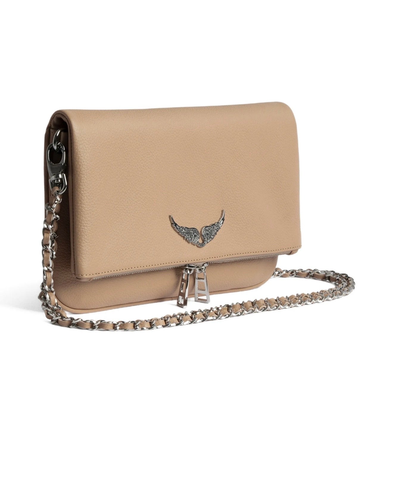 Zadig & Voltaire Beige Leather Clutch 🤍✨ | Minimal Chic Essential