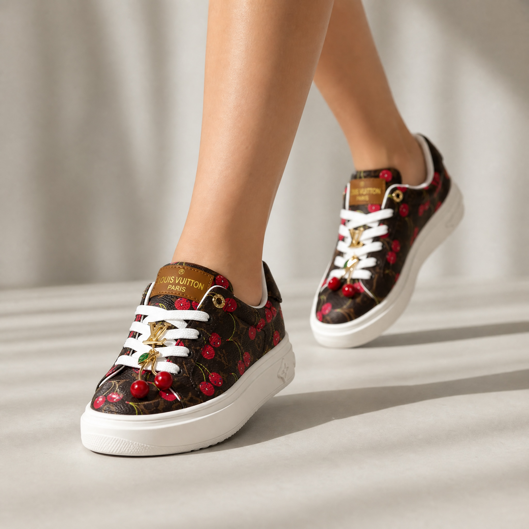 Louis Vuitton Cherry Monogram Platform Sneakers 🍒✨