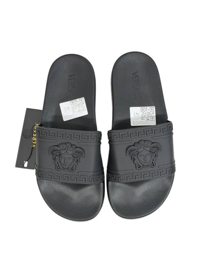 VERSACE Slides – All Black Medusa Edition 🖤⚡