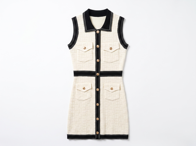 🤍 Balmain Monogram Knit Mini Dress one size