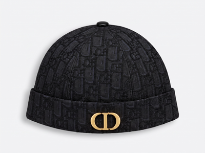 🧢✨ Christian Dior Oblique Black Docker Cap