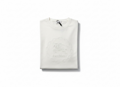 Burberry Beige Embossed Logo T-Shirt 🤎✨ Quiet Luxury Edition