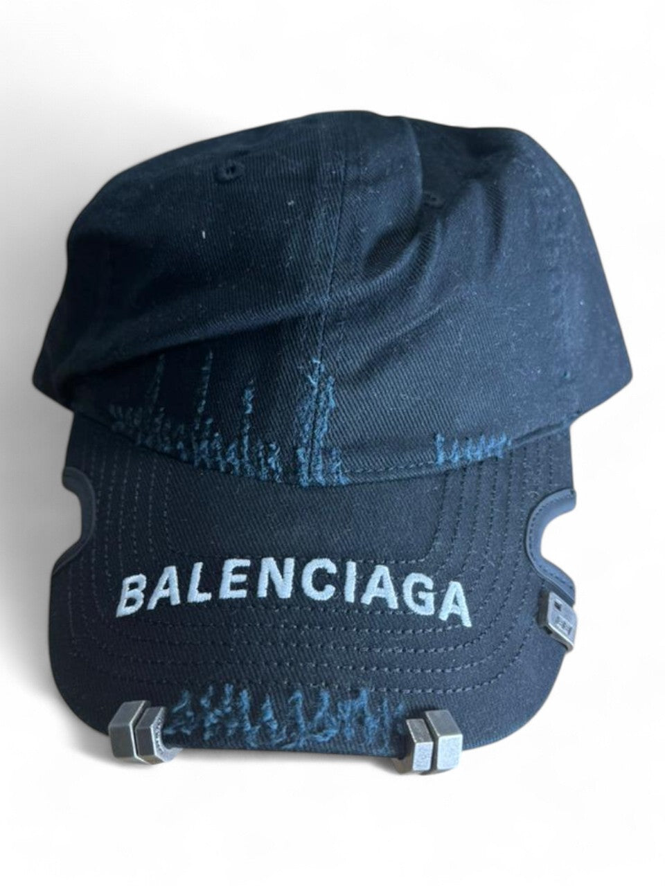 Distressed Balenciaga Cap with Unique Edge