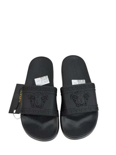 VERSACE Slides – All Black Medusa Edition 🖤⚡
