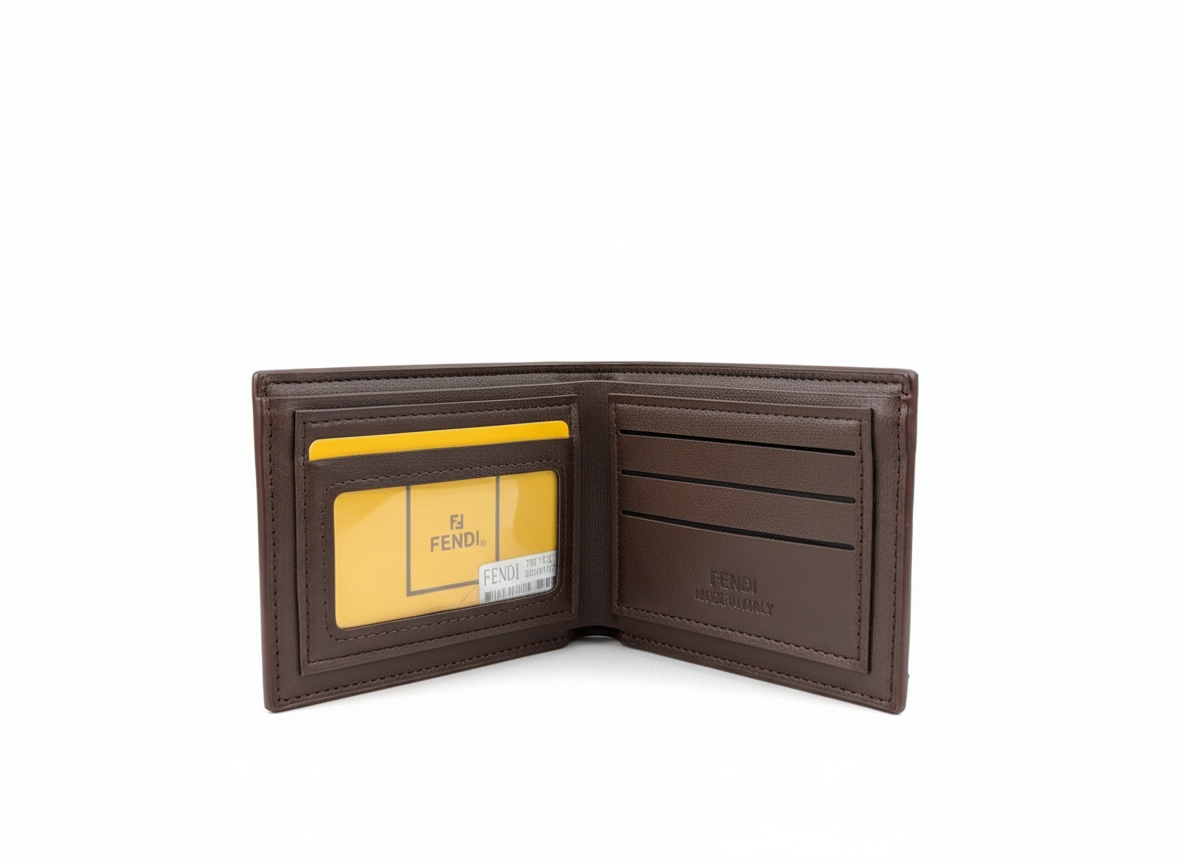Fendi FF Embossed Leather Bifold Wallet 🤎✨