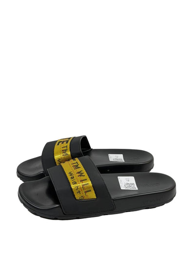 OFF-WHITE Industrial Belt Slides – Black/Yellow Edition ⚫🟡🔥