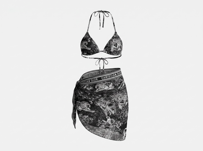 Dior Toile de Jouy Sauvage Bikini Set with Pareo