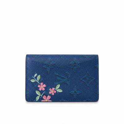 Louis Vuitton Monogram Mount Fuji Card Holder – Blue 🌸🏔️✨