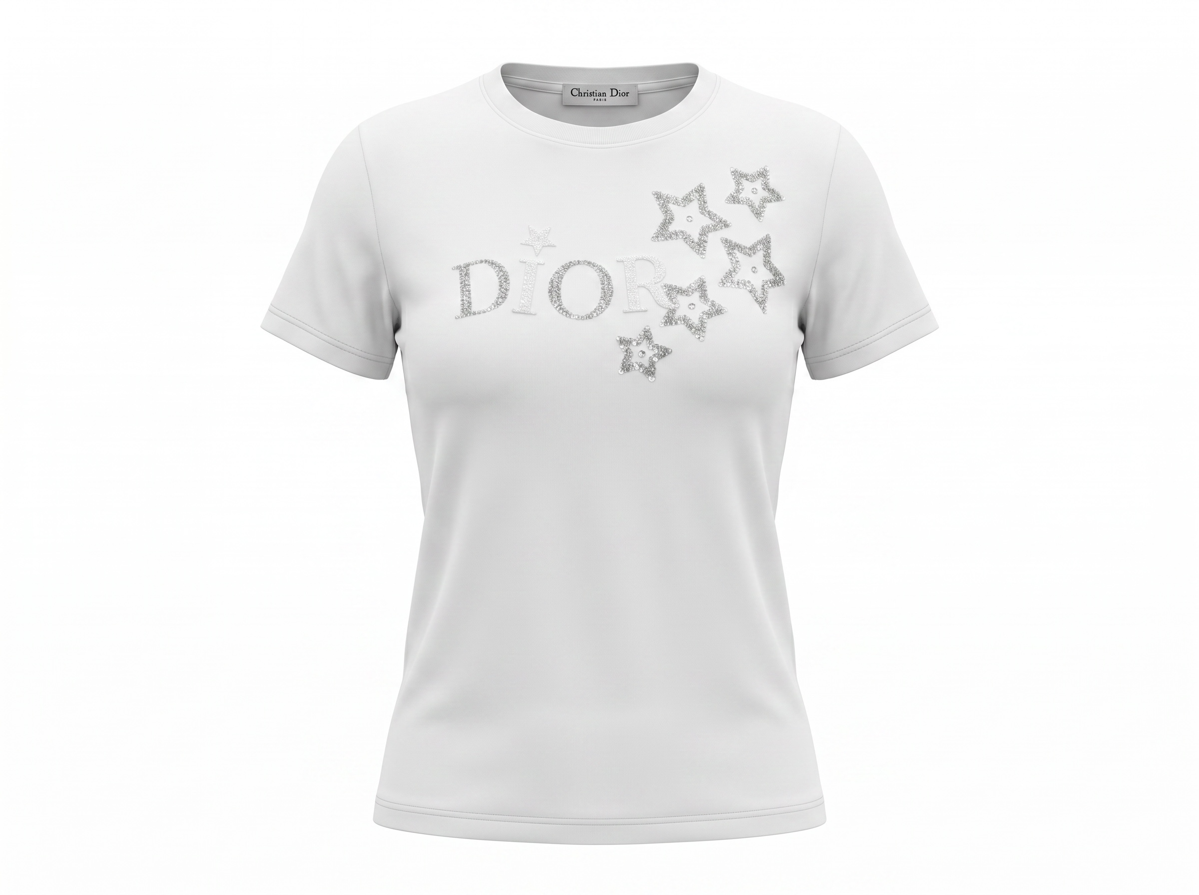 🤍 Dior Star Logo Cotton T-Shirt
