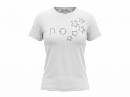 🤍 Dior Star Logo Cotton T-Shirt
