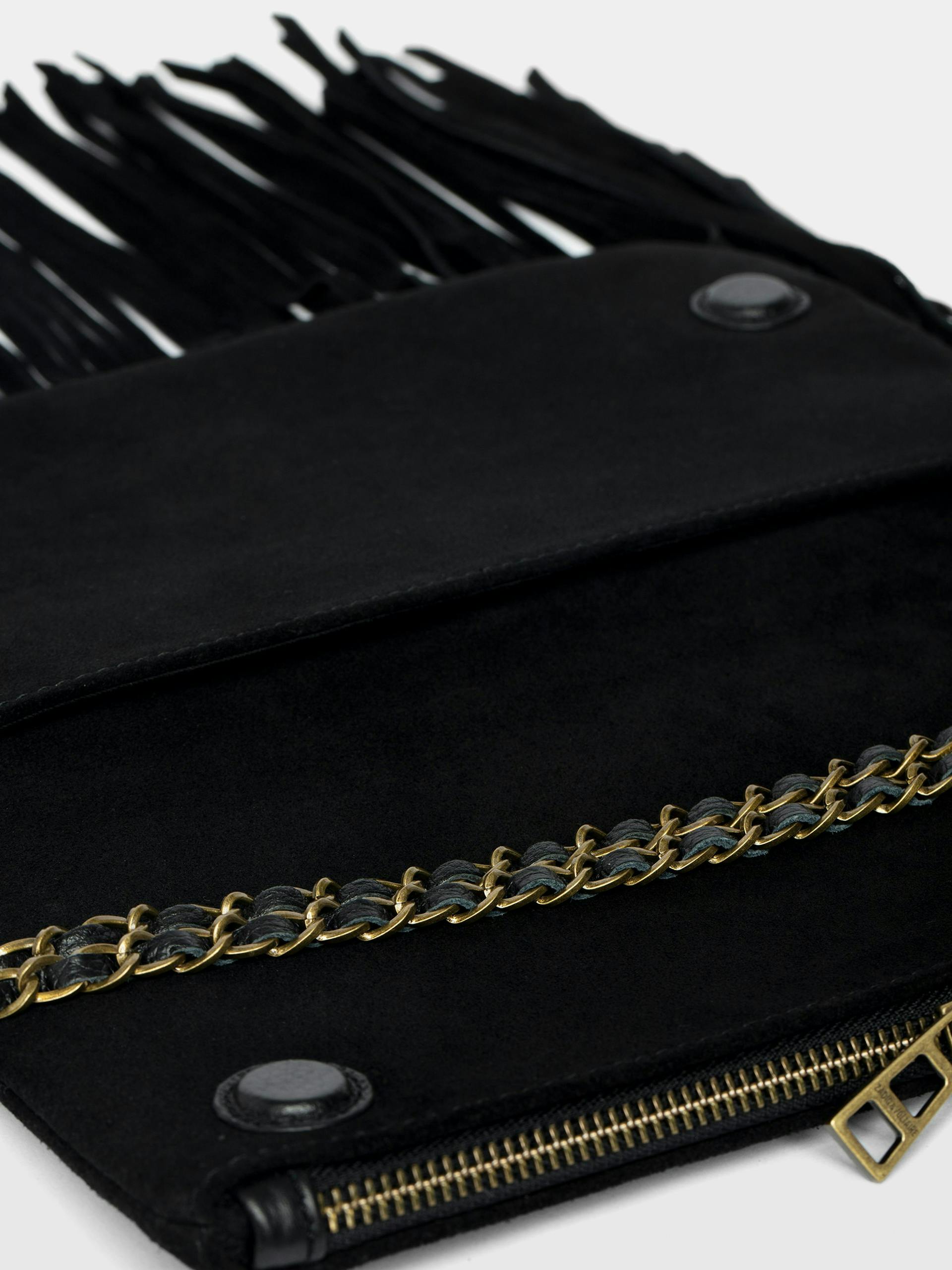 Zadig & Voltaire Fringe Crossbody Bag – Black 🖤✨ | Boho-Chic Statement