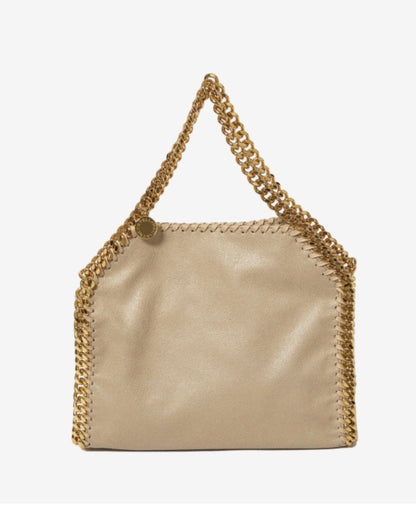 STELLA McCartney Falabella Mini Tote – Gold Metallic ✨