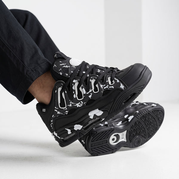 Osiris D3 Runner – Black Splatter Sneaker 👟
