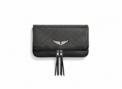ZADIG & VOLTAIRE Studded Clutch Bag 🖤✨ | Rock-Chic Statement