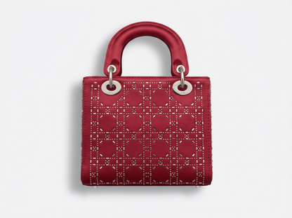 ✨ Dior Lady Dior Studded Mini Bag – Deep Ruby Edition ✨