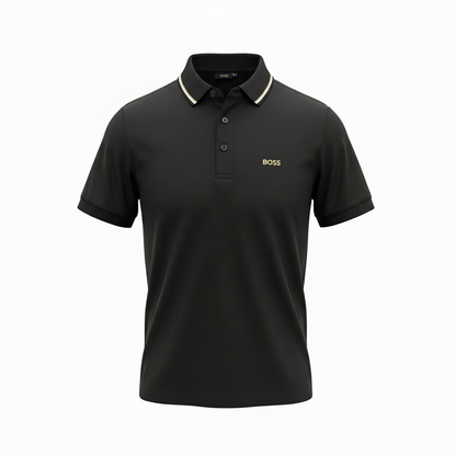 BOSS Black Signature Polo Shirt 🖤✨ Premium Minimal Fit