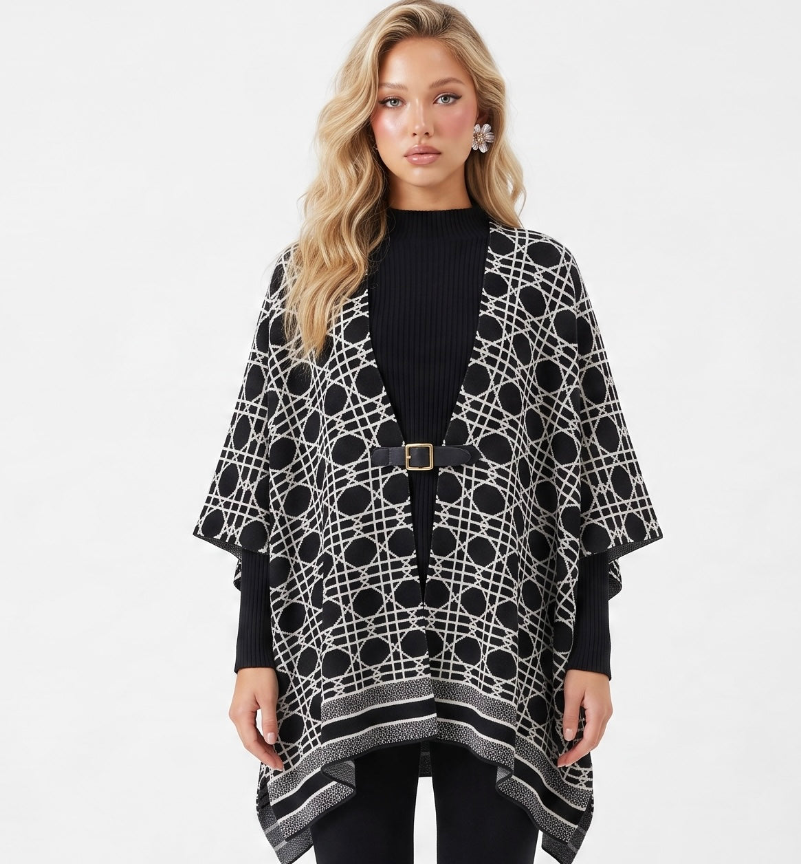 Dior set with cape – Black Graphic