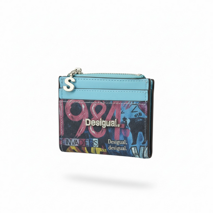 🎨 Desigual Graffiti Art Wallet & Card Holder Set 💙✨