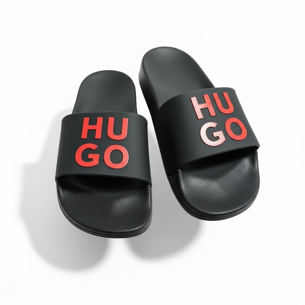 HUGO Logo Slides – Black & Red Edition 🔴🖤