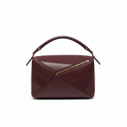 Loewe Puzzle Top-Handle Bag – Burgundy🍷✨