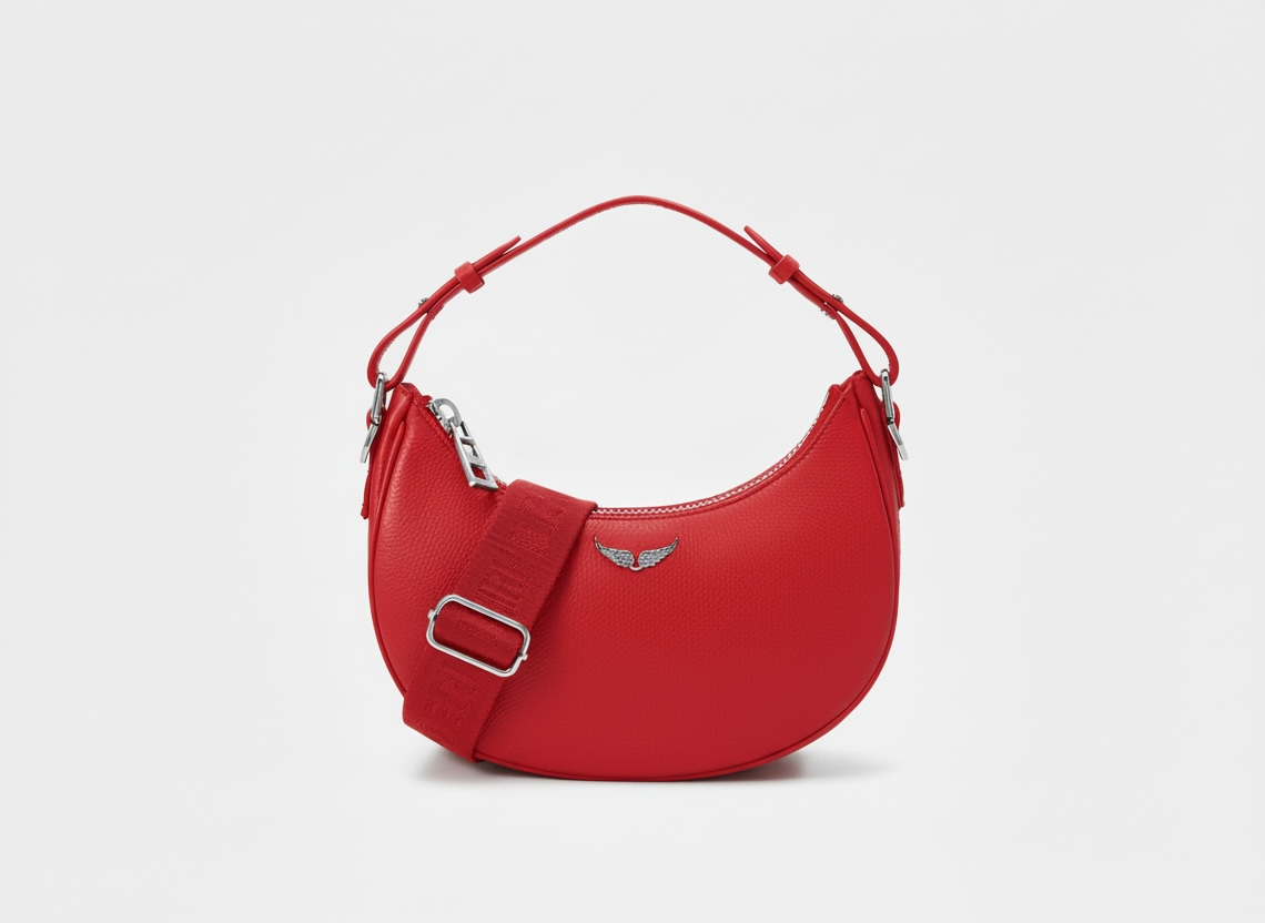 ZADIG & VOLTAIRE Leather Shoulder Bag ❤️✨ | Bold Statement Piece