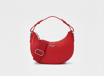 ZADIG & VOLTAIRE Leather Shoulder Bag ❤️✨ | Bold Statement Piece