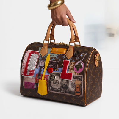 Louis Vuitton Speedy top-handle bag with monogram and colorful patchwork