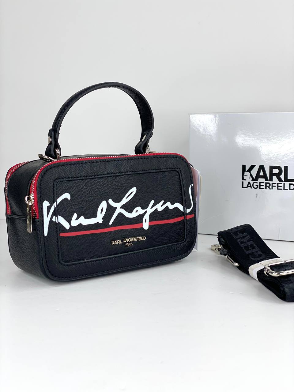 Karl Lagerfeld Box Bag with Signature Detail