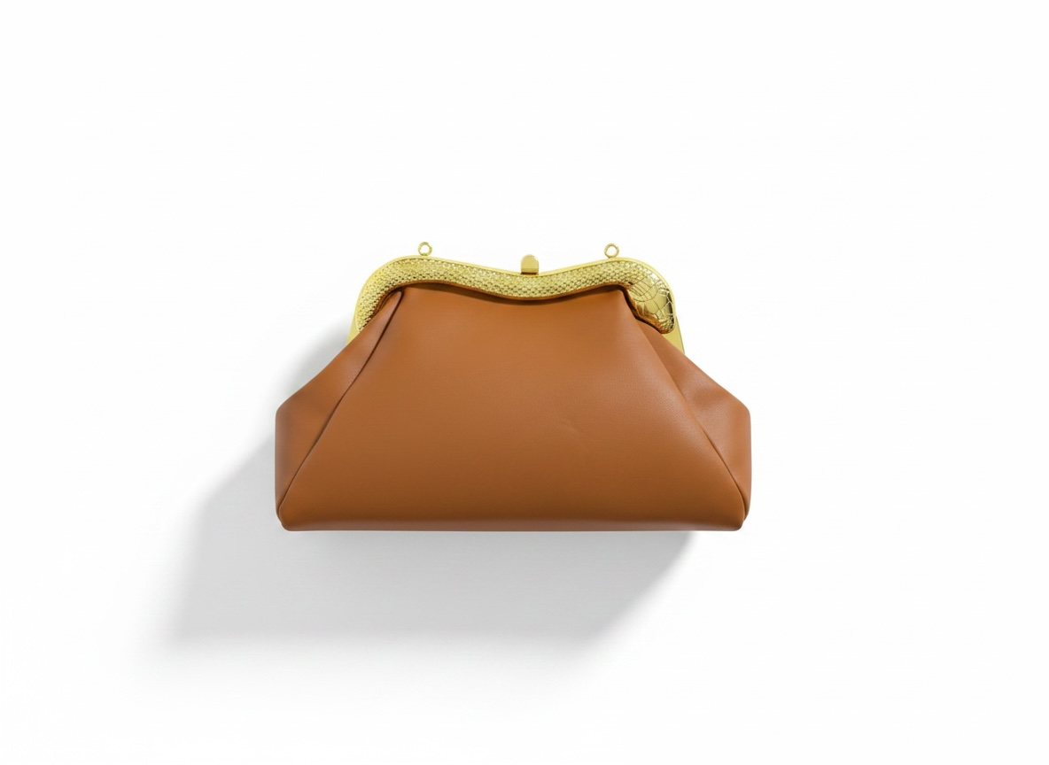 🐍 Bvlgari Serpenti Leather Clutch Bag 🤎✨