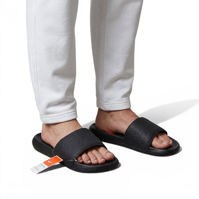 ⚫ Nike Calm Slides – All Black Minimal Comfort