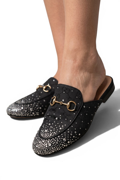 GUCCI Crystal Horsebit Mules 🖤✨ | Glam Statement Luxury