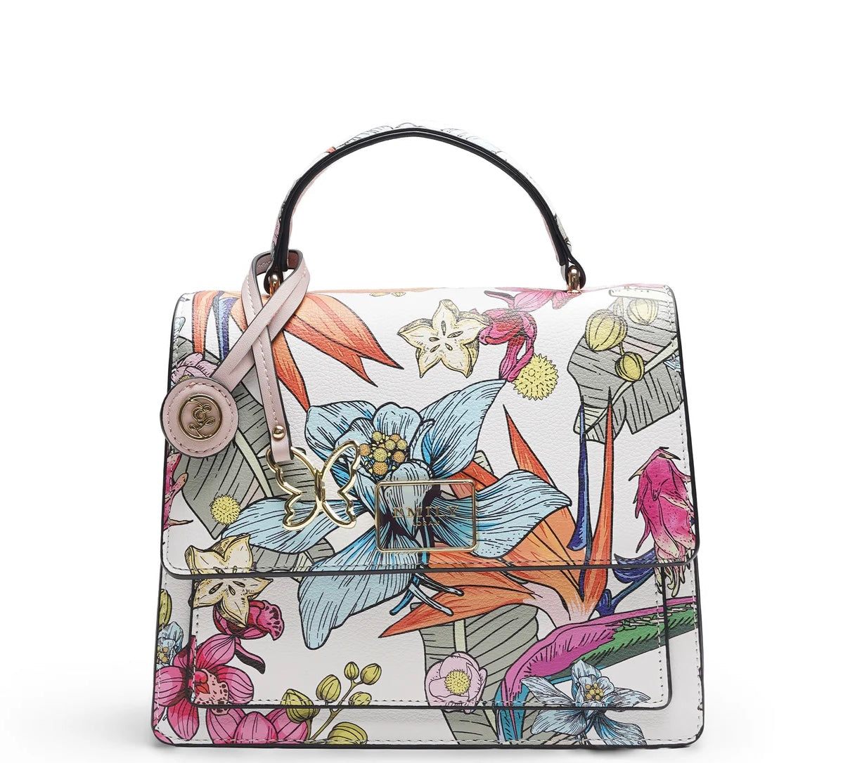 Emily Loran Floral Print Top Handle Bag 🌺👜✨