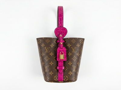 💖 Louis Vuitton Monogram NeoNoe Bucket Bag – Fuchsia Croc Accent Edition ✨