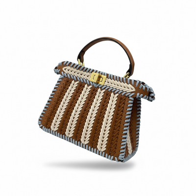 FENDI Woven Mini Top Handle Bag 🤎✨ | Artisan Statement Piece