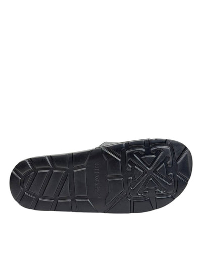 OFF-WHITE Logo Slides – Black Edition ⚫🔥