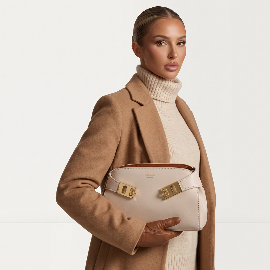Ferragamo Shoulder Bag — Beige